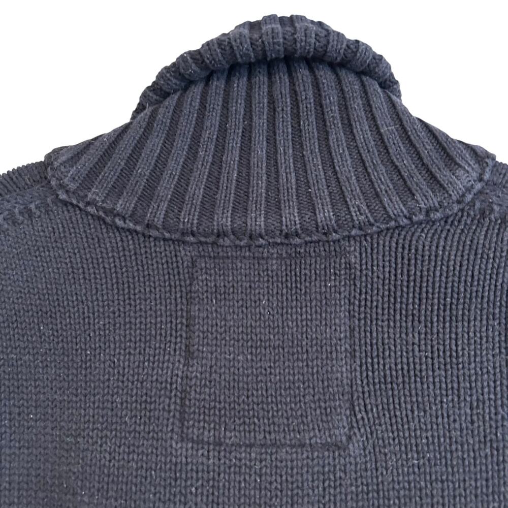American Eagle Blue White Knit Sweater Men Sz XL Shawl Collar Winter Cabin Style - Picture 15 of 16
